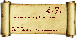 Latosinszky Fortuna névjegykártya